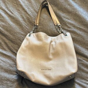 Michael Kors Beige Leather Shoulder Bag